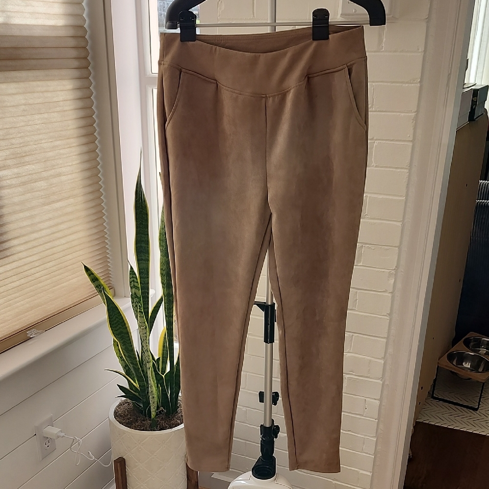 Tan Suede Pants, Xl
